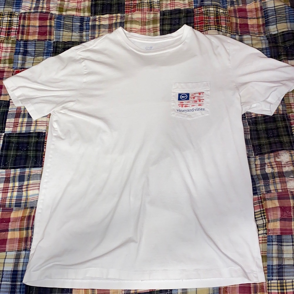 Vineyard Vines Fishing American Flag Shirt